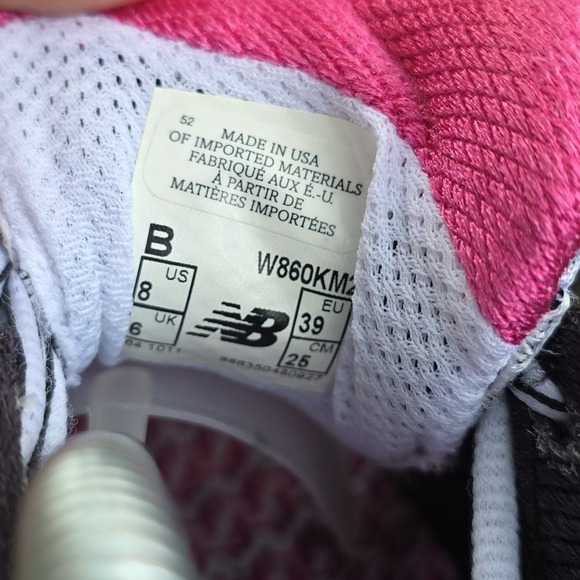 New Balance Womens 860 V2 Silver/Pink Running Shoes 8 Breast Cancer Awareness - Picture 11 of 11